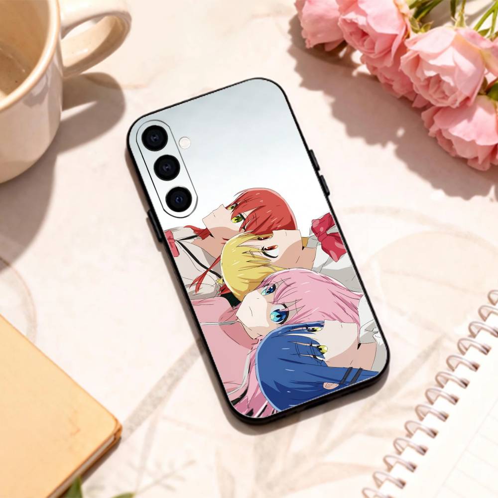 Bocchi The Rock Kessoku Band phone Case For Samsung Galaxy A73,A72,A71,A70,A53,A52,A51,Others Soft Black Shell