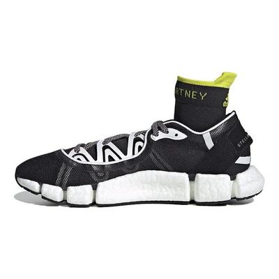 Stella McCartney x Climacool Vento Черно-белые женские кроссовки Облачно-белые Кислотно-желтые Основной черный FZ3014