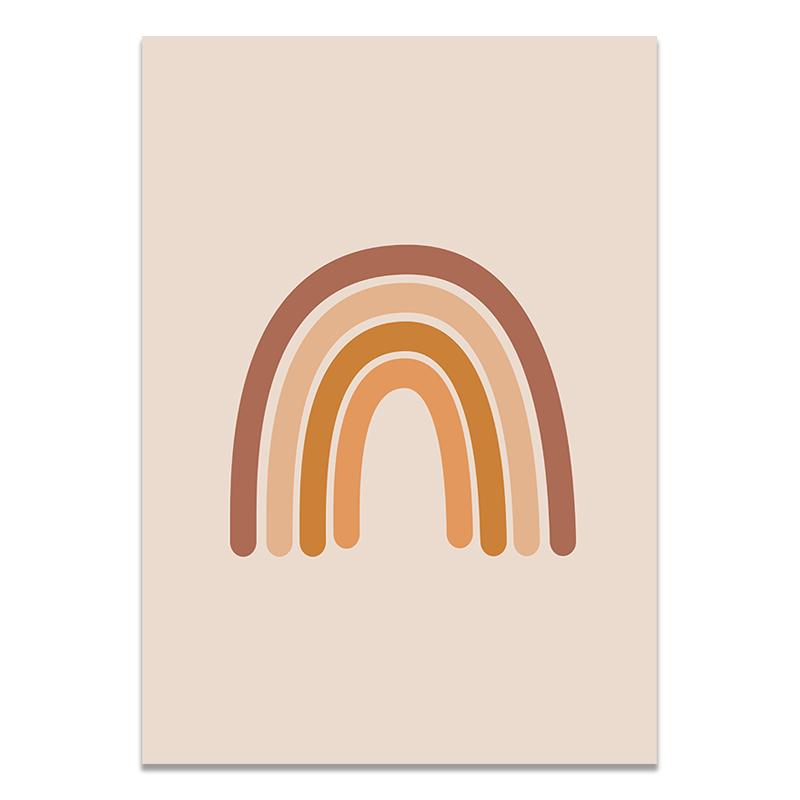 Абстрактное Настенное Искусство Бохо Плакат Декор Терракотовая Живопись Плакаты и Принты Линейные Художественные Фотографии для Гостиной Украшения Дома