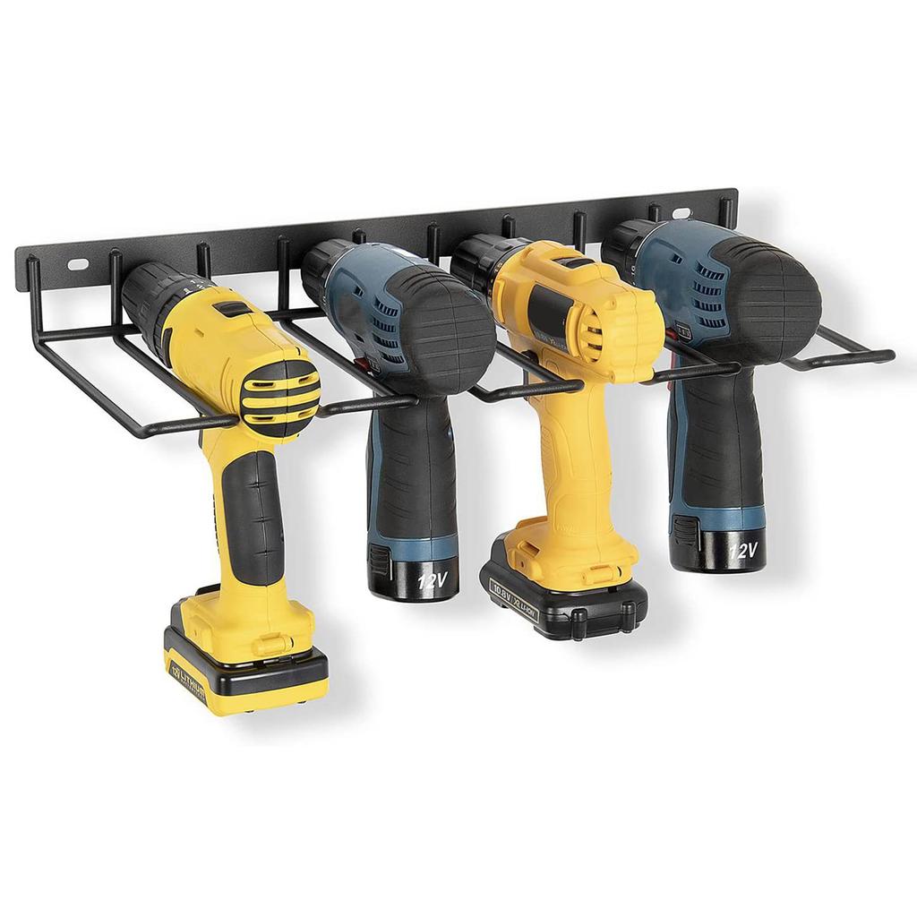 1-слойная полка для инструментов с 4 слотами, органайзер для инструментов, органайзер для хранения электроинструментов, настенный держатель для инструментов