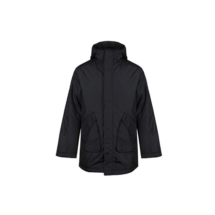 adidas Поле Парка Тканая куртка с капюшоном Мужская верхняя одежда Черный EH3964