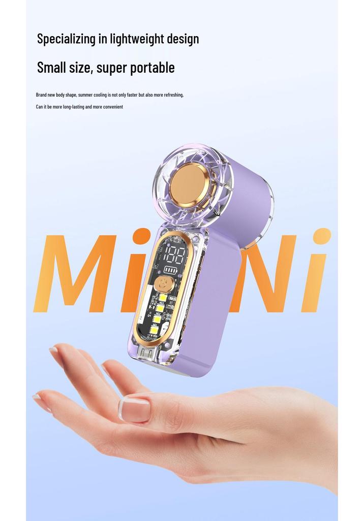 X699 High-Speed Portable Handheld Fan: USB Rechargeable, Mini Pocket-Sized with Powerful Wind.