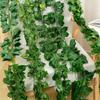 Искусственные растения для комнаты, гирлянда из искусственного плюща, подвесные растения, фальшивая зелень, листья, эстетичный декор для стены, свадьбы, вечеринки