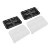 2Pcs 3D Cat Shape Silicone Ice Cube Tray 4 Cubes Reusable Cute Animal Shape Silicone Ice Mould for Whiskey Cocktails