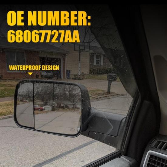 Towing Mirror Glass Heated Upper Driver Side Left LH for Dodge Ram Pickup EXV