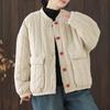 Cotton And Linen Women's Quilted Jacket 2024 New Autumn And Winter Retro Chinese Style Short Thick Casual Padded Coat Top K2675