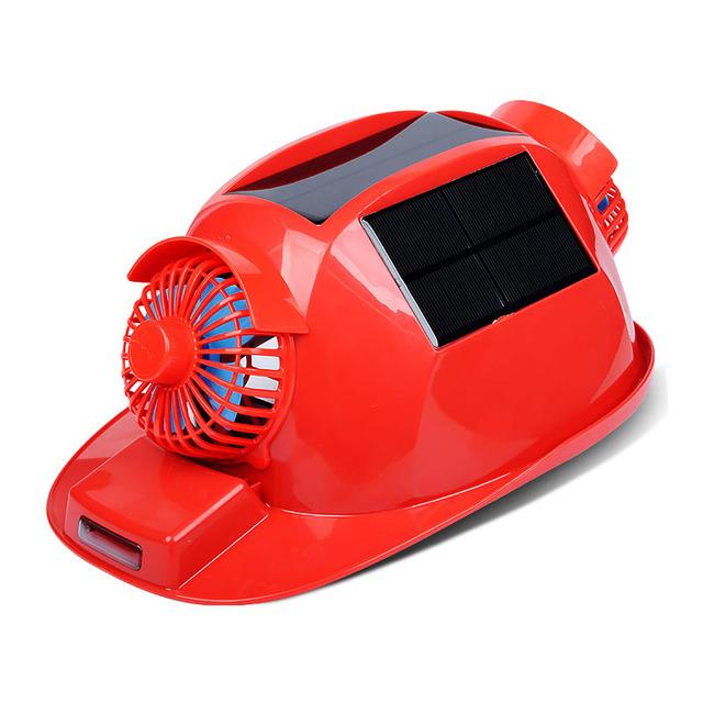 Двусторонний вентилятор на солнечной энергии, защитный шлем, наружная защитная конструкция, каска, АБС-материал, кепка на рабочем месте, использование 3 солнечных панелей