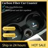 MQRE3 Hot 2025 Carbon Car Coaster Mat Interior Water Cup Pad Cushion For BMW X3 X5 M5 M3 E46 E90 E60 F10 E39 F30 E36 G30 E87 E70 E91 E