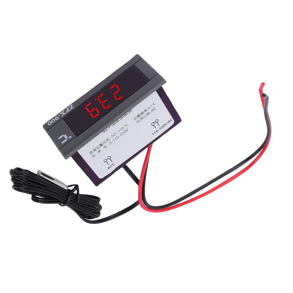 Digital Temperature Meter, LED Temperature Display with -50.110 celsius Range for Refrigerator, and Display Case