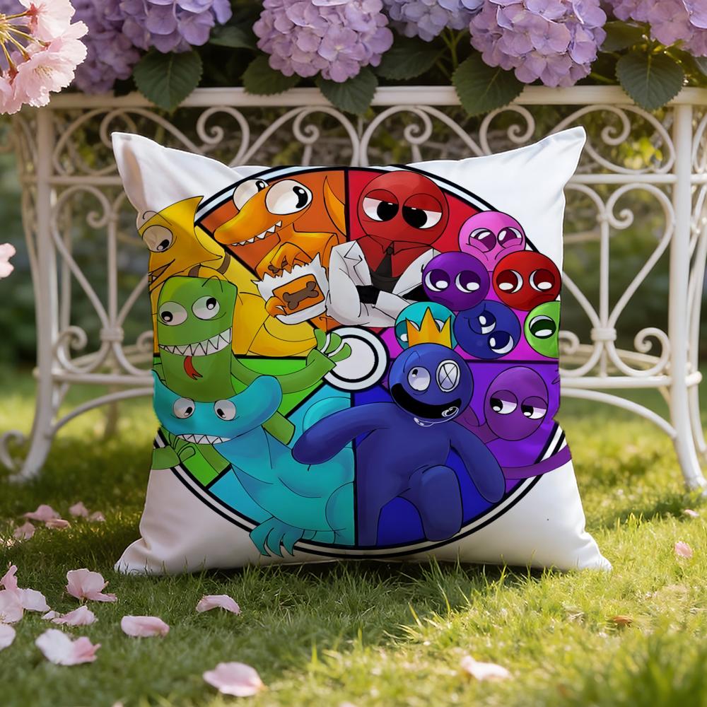 Аниме R-Rainbow F-Friends мультфильм Наволочка для дома и автомобиля Двухсторонний чехол на подушку: Двусторонняя конструкция для максимального комфорта