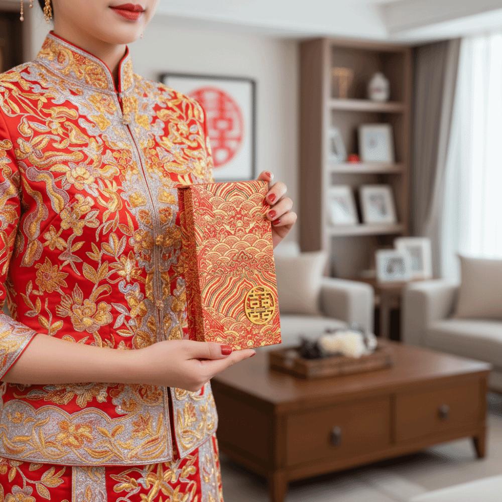 Multi-purpose Magnetic Wedding Red Envelope Traditional Vertical Version Red Pocket Box Stereoscopic Big Capacity HongBao Gift