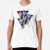 Abstract Pattern of Multicolored Triangles  S To 5XL Made In the AU/USA T-Shirt