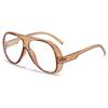 Autumn new large frame male and female pilot style flat mirror, beautiful fashion simple glasses frame