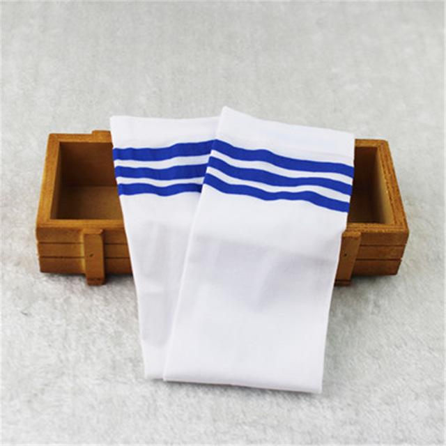 Белые школьные гольфы выше колена с мультяшным дизайном кошки/звезды/сердца/полоски для малышей, детей, учеников, чулки принцессы