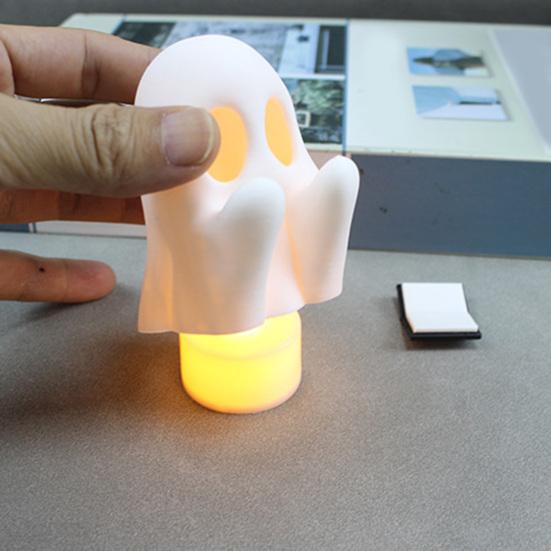 Хэллоуинское украшение Мультяшный читающий призрак Статуэтка в форме тыквы Водонепроницаемая фигурка из смолы Декор на тему Хэллоуина