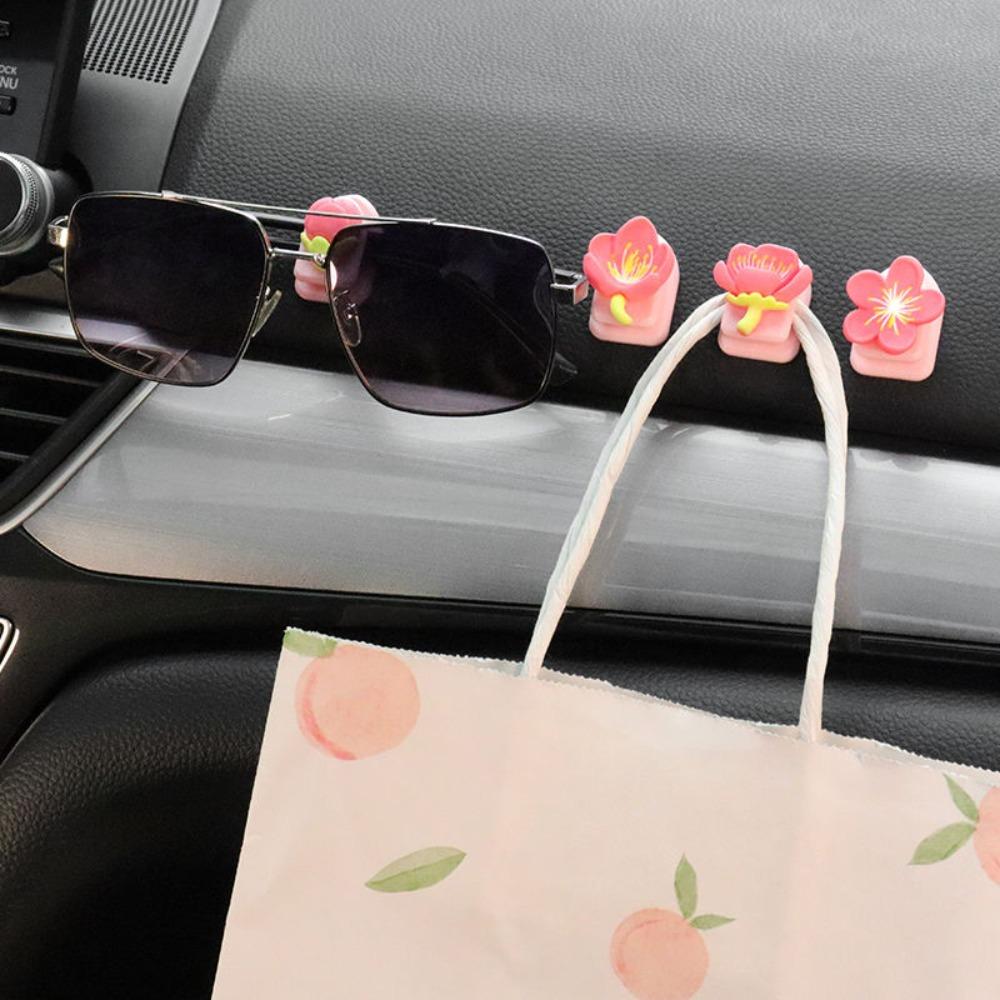 Paste Style Flower Car Small Hook Multifunctional Car Hanging Hook Car Decorations
