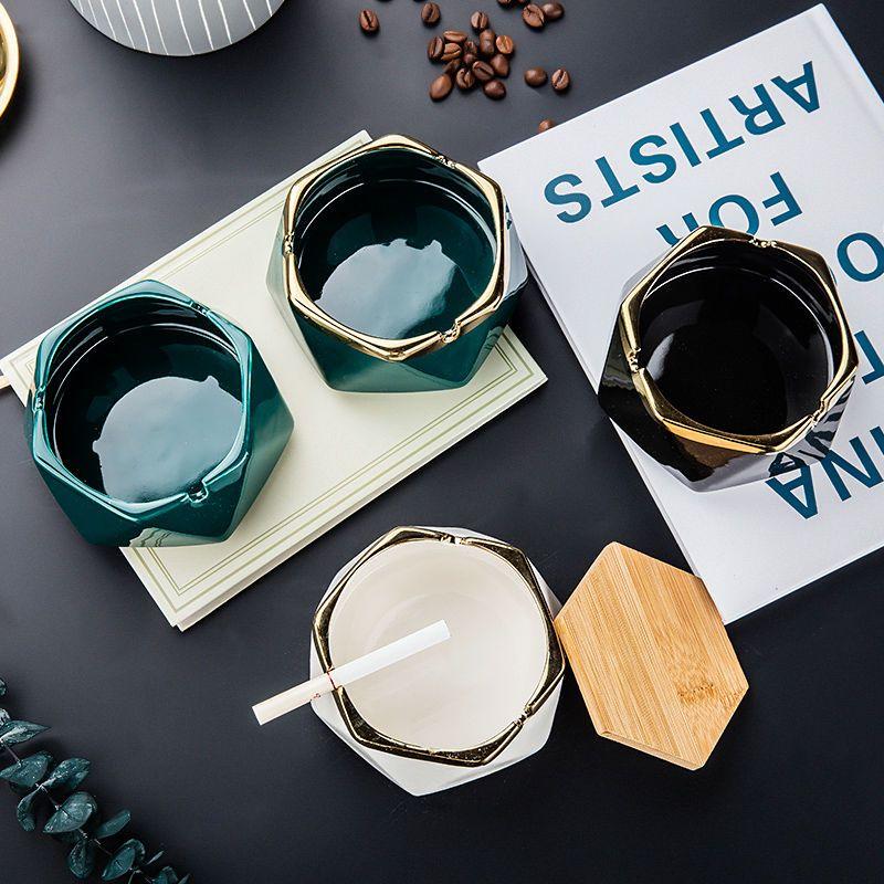 European Ceramic Ashtray Accessories Home Living Room Coffee Table Furnishing Ornaments Hotel Club KTV Desk Decoration Items