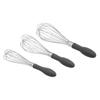 Basic 3-Piece Stainless Steel Whisk Set, Gray
