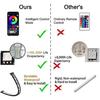 Комплект светодиодных лент для салона автомобиля, светодиодная лента Ambient RGB, атмосфера, декоративная лампа для автомобиля с музыкальным приложением Bluetooth, пульт дистанционного управления, водонепроницаемый, умный