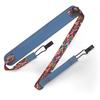 Uccellino Ukulele Strap, No-Drilling Required, Double Hook, Stable Hole Mounting Type (Blue)
