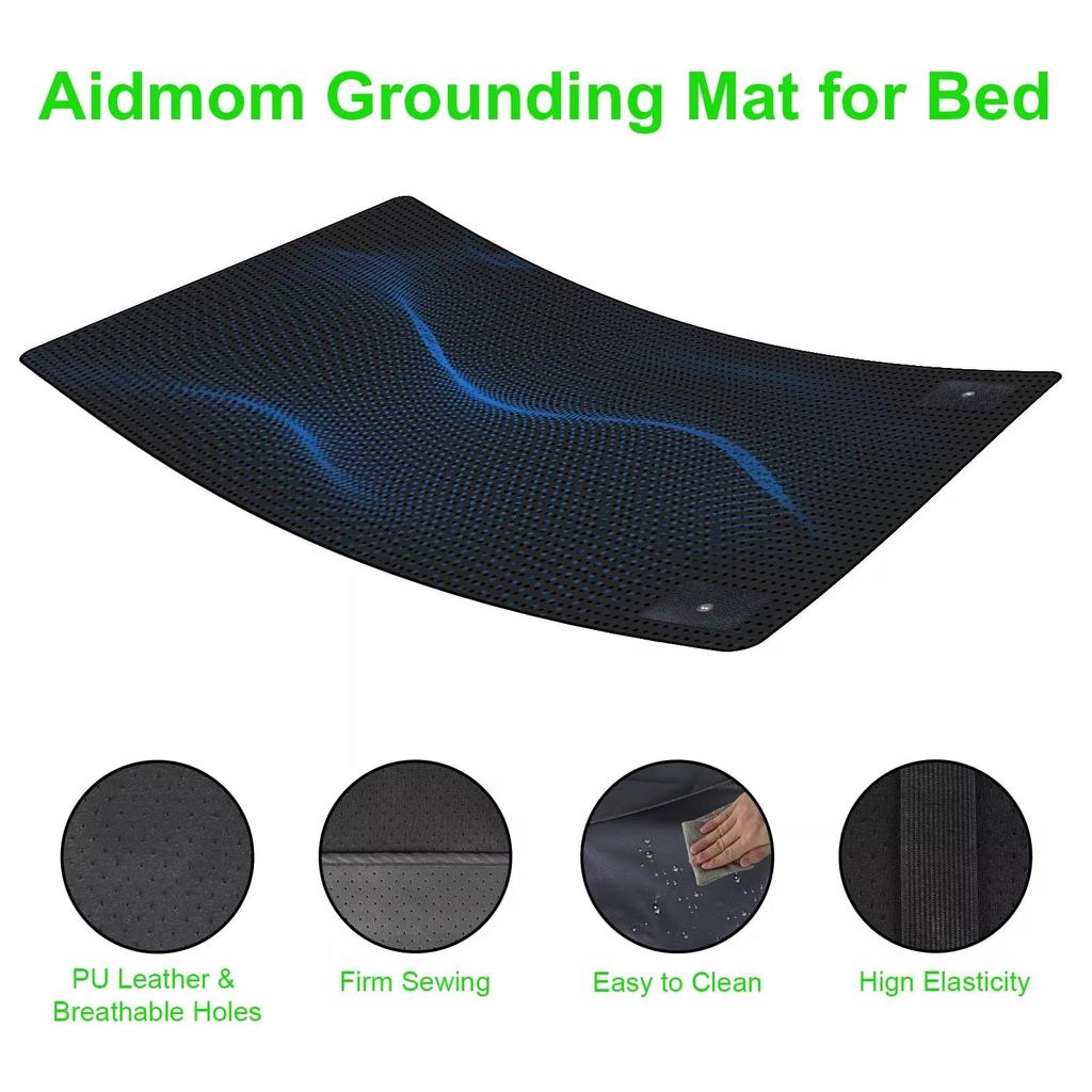 Заземляющий коврик 27×76 дюймов для лучшего сна, облегчения боли и снижения стресса - Заземляющий коврик с заземляющим шнуром, идеально подходит для сна