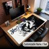 Koi Fish Theme Custom Mouse Pad Personalized With Name Text Customized Desk Mat For Office Home Decor