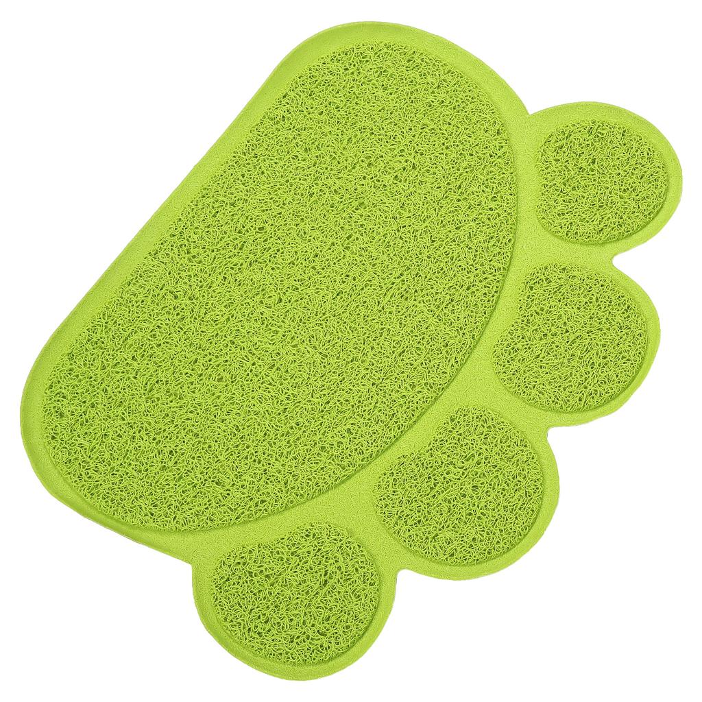 Коврик для кошачьего туалета предотвращает скольжение, водонепроницаемый мягкий коврик в форме лапы из ПВХ для кошачьего туалета для пола в помещении