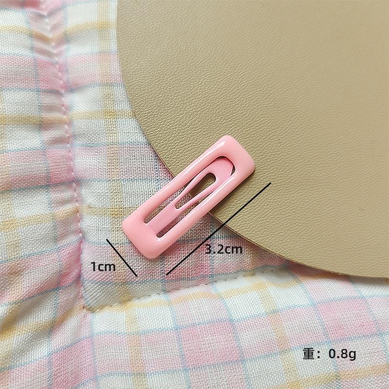Mini Square Clip 3cm Sweet BB Clip Candy Color Summer Children's Broken Hair Macaron Color Side Clip Hairpin Hair Accessories
