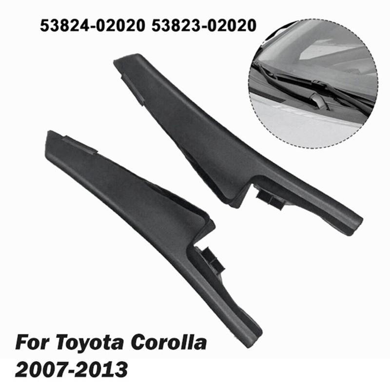 2 шт. черная накладка на уголок лобового стекла, на защелках для Toyota Corolla 2007-2013 53823-02020