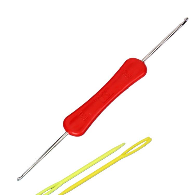 Набор двусторонних инструментов для вязания крючком и спицами: Мелкие крючки для свитеров, шапок, тапочек, сумок