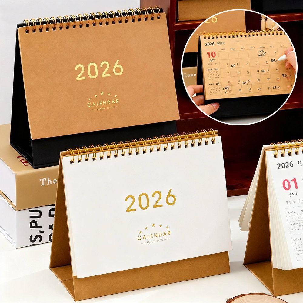 Fashion 2026 Desktop Paper Calendar Yearly Multi-function Planner Scheduler Notebook Home Decor Agenda Organizer Home Office