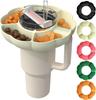 40Oz Snack Ring for Stanley Cup with Handle, Snack Container for Stanley Tumbler 40 Oz, 4 Compartment Reusable Snack Platters