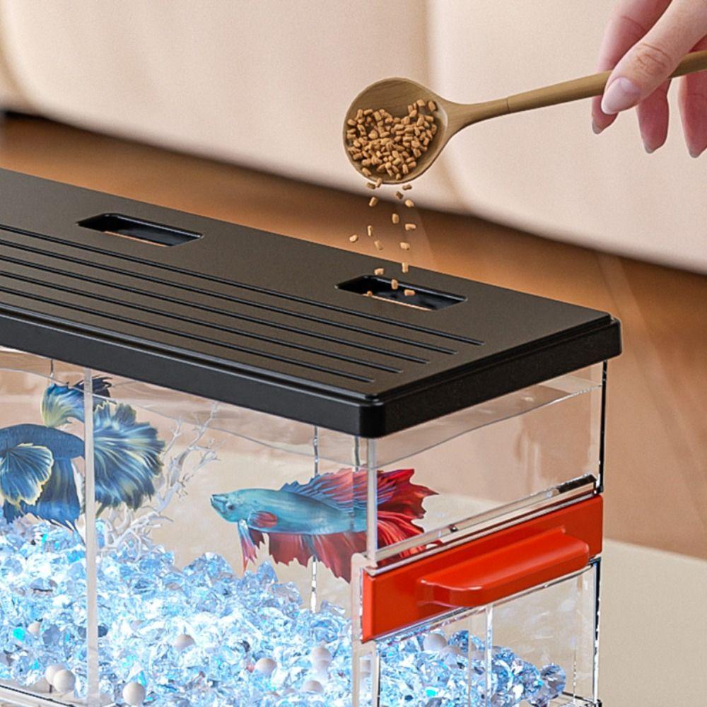 Прозрачный аквариум высокой четкости Небьющийся ящик для разведения рыб Настольный аквариум Офис