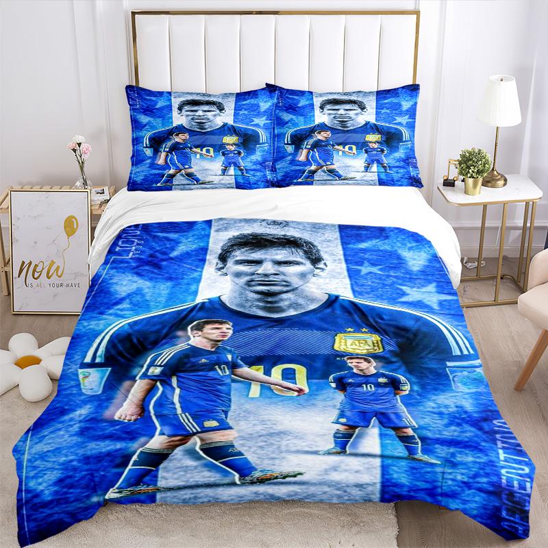 Argentina Soccer Legend Print 3Pcs Bedding Setduvet Cover With 2 Bedropillowcase Home Birthday Gift