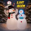 5.91FT Giant Inflatable Snowman Family Set Toy Xmas Yard Decoration Festive Gift LED Lit Christmas Supplies Home Decor Ornament