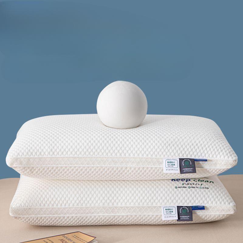 Class A Knitted Cotton Pillow, Non-collapsible Pillow Core, Deep Sleep, Cervical Vertebra Protection, Household Student Dormitory Single Pillow