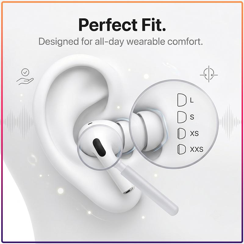 Новые беспроводные TWS-наушники AirPods Pro 3 Pro-уровня шумоподавления 30 часов работы от аккумулятора IPX4 Водонепроницаемые Bluetooth-наушники