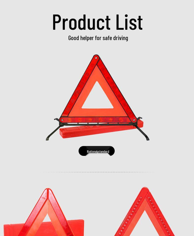 Компактный автомобильный светоотражающий треугольник Аварийный знак