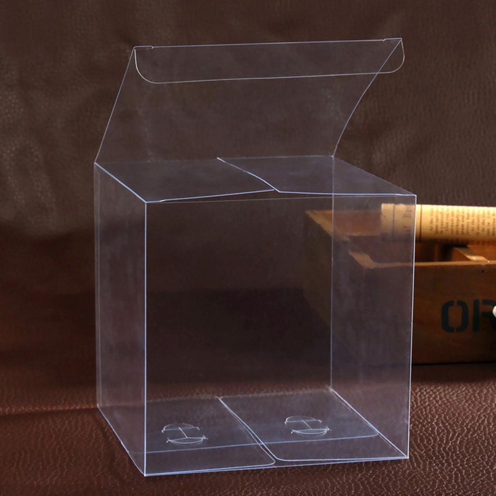10 шт. Прозрачная подарочная коробка для конфет PVC Clear 10x10x10 см Свадебный сувенир Душ День рождения Упаковка