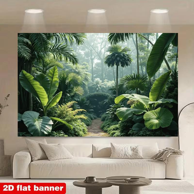 2D пышный тропический сад фон для фотосъемки баннер