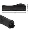 Loopunk Black Bicycle Handlebar Set of or Spare Parts for Kick Inner Easy to and Easy to for Mountain Bikes Grips, 2, Rubber, Replacement, Repair,