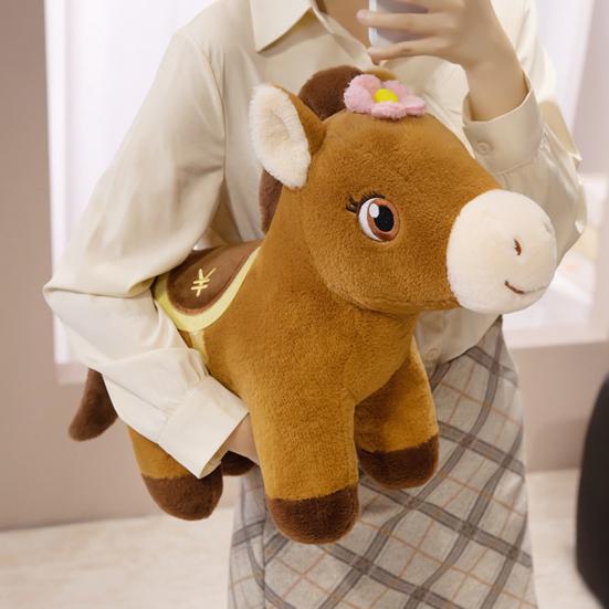 2026 год Лошади Плюшевая игрушка кукла Благоприятное значение Настольное украшение Талисман удачи кукла Красочная лошадь плюшевая