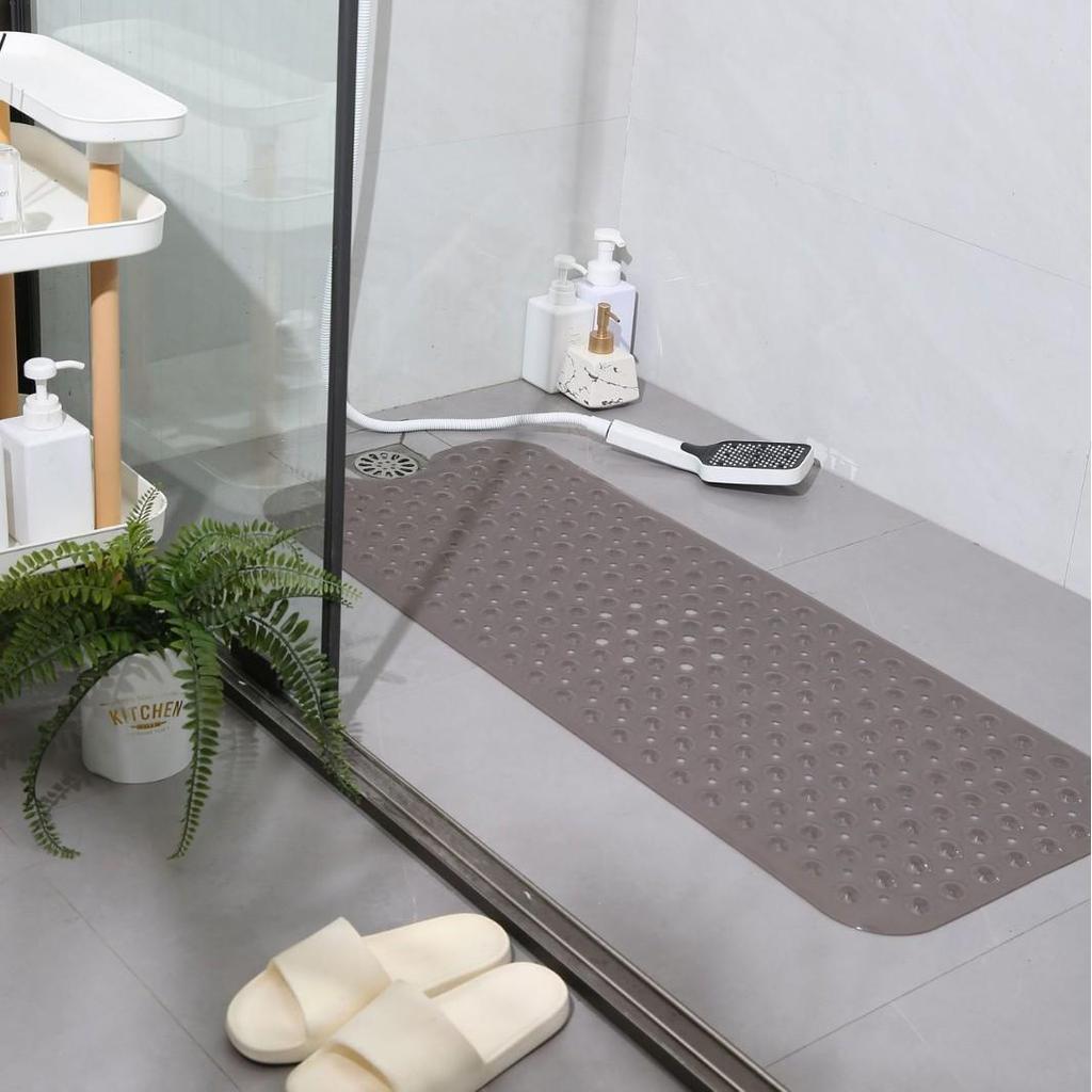 PVC Bathroom Anti-Slip Mat with Suction Cups, 100x40 Cm, for Bathtubs