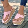 Women Slippers 2024 New Hot Summer Slippers Female Wedge Platform Sandals Slip On Buckle Deco Non-slip Flip Flops Slides Women