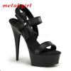 Women's Shoes Nightclub Model Rhinestone Thin Heel High Heel Sandals 15cm Heel 5cm Platform YKC