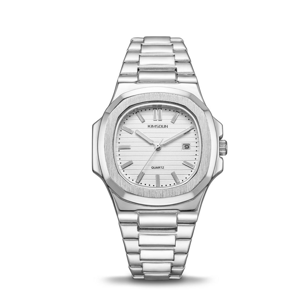 KIMSDUN Watch Men's Top Brand Luxury Clock Steel Belt Men's Watch Calendar Nightlight Sports Quartz Table Male