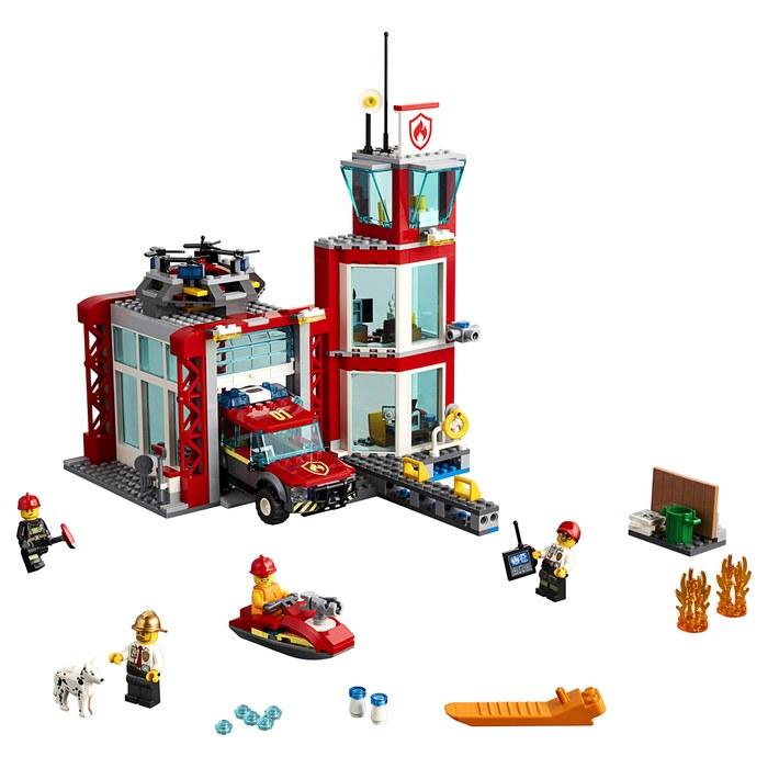 Игровой набор LEGO City Пожарная станция 60215 Строительные блоки для мальчиков