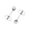 [Puente] Doctor Supervised Earrings Ladies Men's Compatible with Metal Allergies Surgical Stainless Steel Stainless Leave It On Round Ball Ball Ball