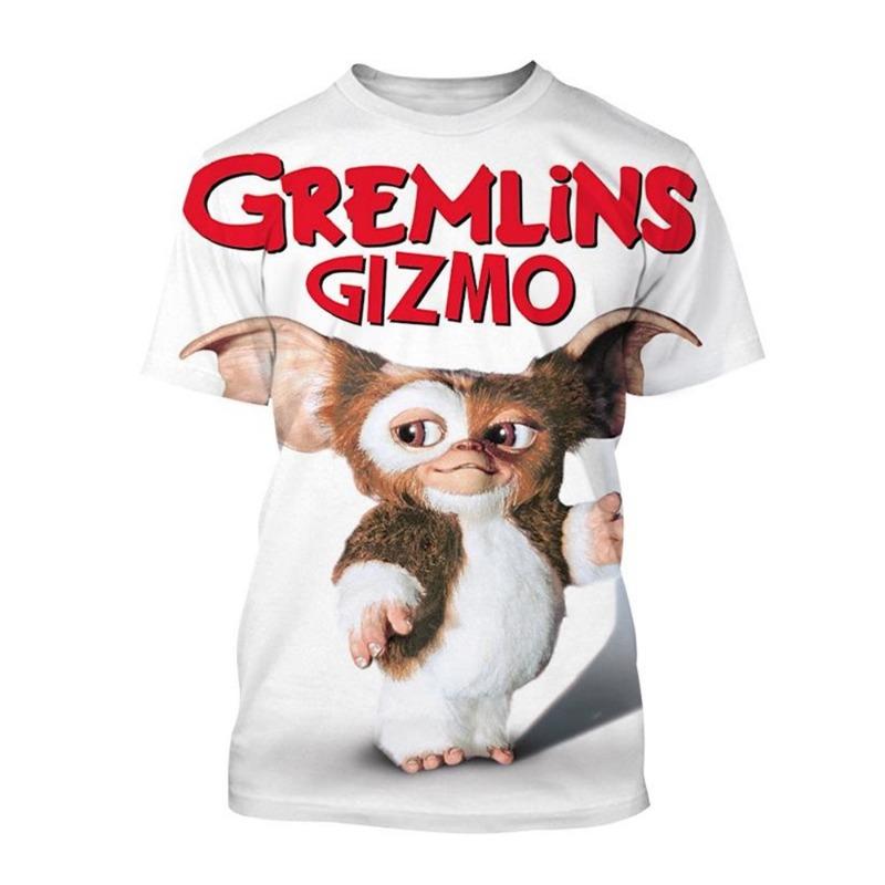 Fashion Hot Sell New Christmas Horror Movie Gremlins 3D Printed T-shirt Puppet Monster Printed T-shirt Men and Women Kids Tops