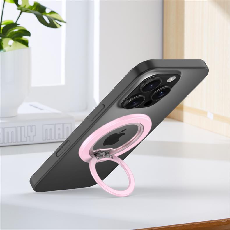 360° Rotating Magnetic Phone Holder & Finger Ring – Universal Metal Alloy Stand